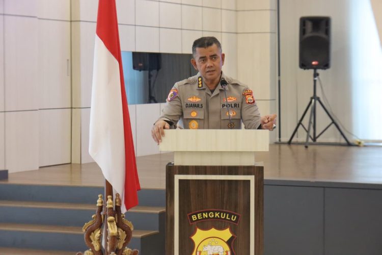 Irwasda Polda Bengkulu Kombes Pol Ja’far Sidiq membuka diklat bidang pengawasan bagi Kasiwas Polres jajaran, Kamis (30/4/2026). (Foto:yola)