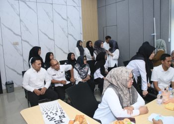 Kantor Pertanahan Kabupaten Bengkulu Tengah menggelar pemeriksaan kesehatan bagi seluruh pegawai, Selasa (28/4/2026). (foto:yola)