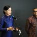 Ketua Dewan Komisioner OJK, Friderica Widyasari Dewi sat menyampaikan keterangan terkait pengakuan MSCI atas reformasi transparansi pasar modal Indonesia dalam sebuah acara di Jakarta, Selasa (20/4/2026). (Dok. Humas OJK Jambi)