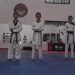 Enam atlet taekwondo Jambi bersama pelatih berpose jelang keberangkatan mengikuti Kejuaraan Nasional (Kejurnas) kategori kadet dan junior di GOR Sempaja, Samarinda, Kalimantan Timur, 23–26 April 2026. (Dok. Stepanus)