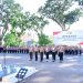 Kapolda Jambi Irjen Pol. Krisno H. Siregar memimpin upacara Pemberhentian Tidak Dengan Hormat (PTDH) terhadap empat personel di Lapangan Hitam Mapolda Jambi, Jumat (24/4/2026), (Dok. Nahar)