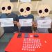 Tiga tersangka kasus narkotika diamankan Satresnarkoba Polresta Jambi bersama barang bukti 56 paket sabu di Mapolresta Jambi. (Dok, Nahar)