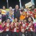 Tim Praja Gateball Club (GC) Jambi berpose usai meraih gelar juara pada Turnamen Gateball Piala Wali Kota Jakarta Utara. (Dok. Bayu)