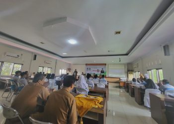 Suasana sosialisasi pencegahan penyalahgunaan narkoba dan judi online yang digelar Polda Jambi bersama Dispora Provinsi Jambi di Kantor Dispora, Selasa (28/4/2026) (Dok. Nahar)