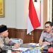 Kapolda Jambi Irjen Pol. Krisno H. Siregar menerima audiensi Kepala Kanwil HAM Jambi Sukiman di ruang kerja Kapolda, Rabu (29/4/2026). (Dok. Humas)