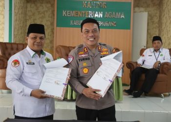Polres Kepahiang hadiri Focus Group Discussion di Kantor Kementerian Agama Kabupaten Kepahiang, Senin (20/4/2026). (Foto:yola)