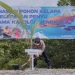 Kapolda Bengkulu, Mardiyono, kuker ke Pulau Enggano, melakukan aksi lingkungan dengan menanam 500 bibit kelapa dan melepas 50 tukik. (Foto:yola)