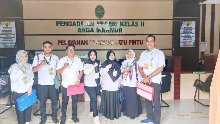 Pertanahan Kabupaten Bengkulu Tengah menghadiri sidang perkara perdata Nomor 34/Pdt.G/2025/PN.Agm di Pengadilan Negeri Arga Makmur, Selasa (21/04/2026). (Foto;yola)
