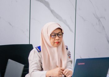 Kepala Seksi Pengendalian dan Penanganan Sengketa Kantor Pertanahan Bengkulu Tengah, Rika Novita, mengikuti forum diskusi dan koordinasi tingkat nasional yang digelar secara daring, Senin (11/5/2026). (Foto:ist)