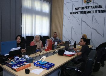 rapat monitoring dan evaluasi inventarisasi tanah telantar tahun 2026 yang digelar secara daring, Kamis (7/5/2026). (Foto:ist)