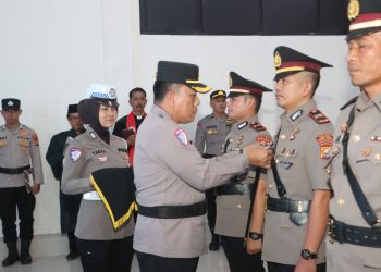 Kapolres Kepahiang Pimpin Sertijab Kasatlantas dan Kapolsek Tebat Karai, Senin (4/5/2026). (Foto:ist)