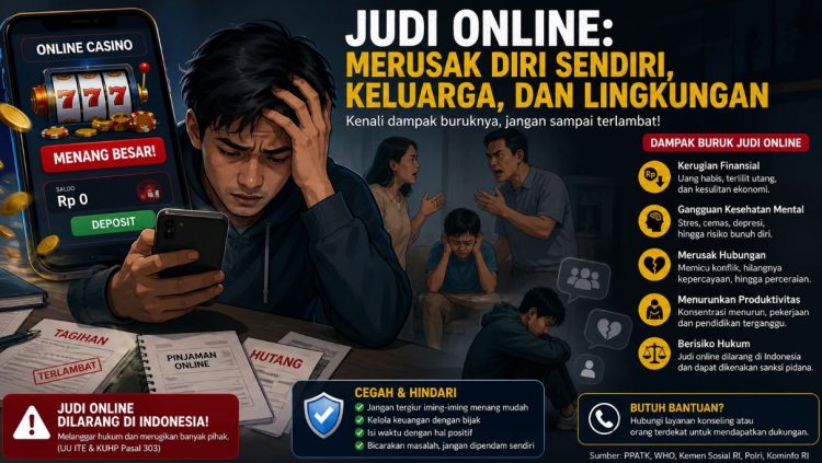 Ilustrasi dampak negatif judi online (Dok. Google)