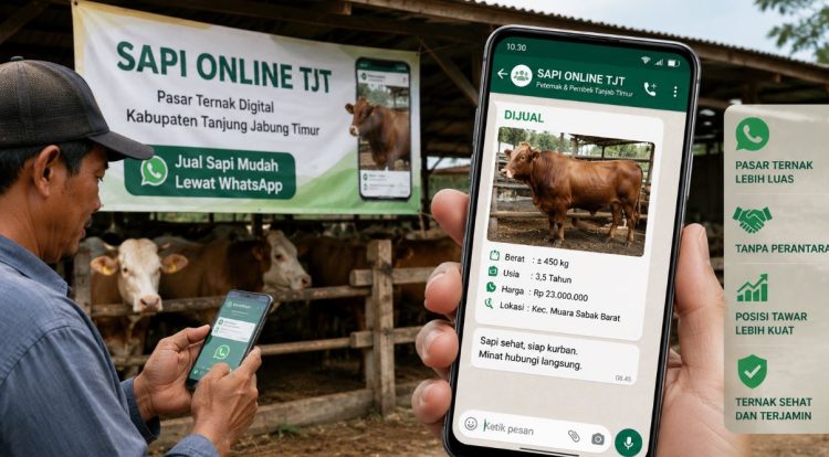 Ilustrasi Digitalisasi Pasar Ternak 'Sapi Online' (Dok. Google)