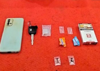 Barang bukti dua paket diduga narkotika jenis sabu seberat bruto 0,41 gram yang diamankan Satresnarkoba Polresta Jambi di kawasan Paal Merah, Kota Jambi, Selasa (5/5/2026). (Dok. Humas)