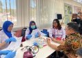 Kantor Perwakilan Bank Indonesia Provinsi Bengkulu kembali menggelar aksi donor darah bersama Palang Merah Indonesia Kota Bengkulu, Senin (18/5/2026). (foto:yola)