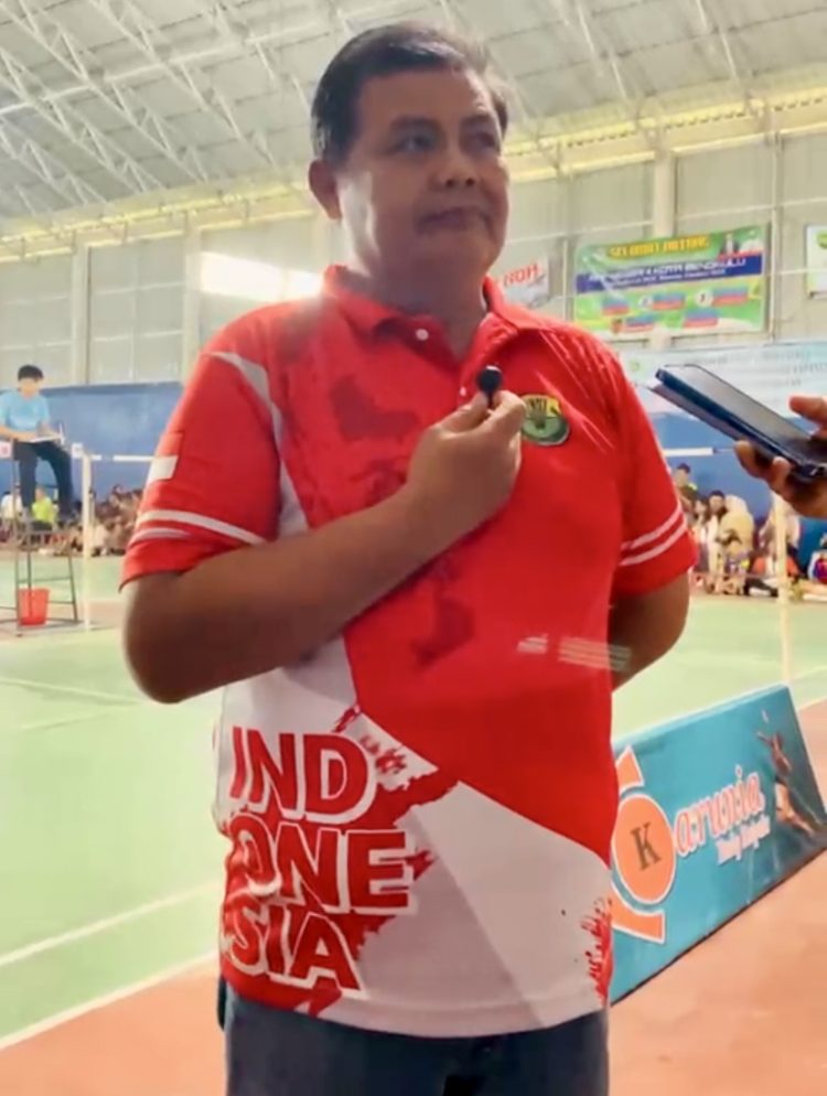Kabid Keabsahan Pengprov PBSI Bengkulu, Rustiyono. (Foto:yola)