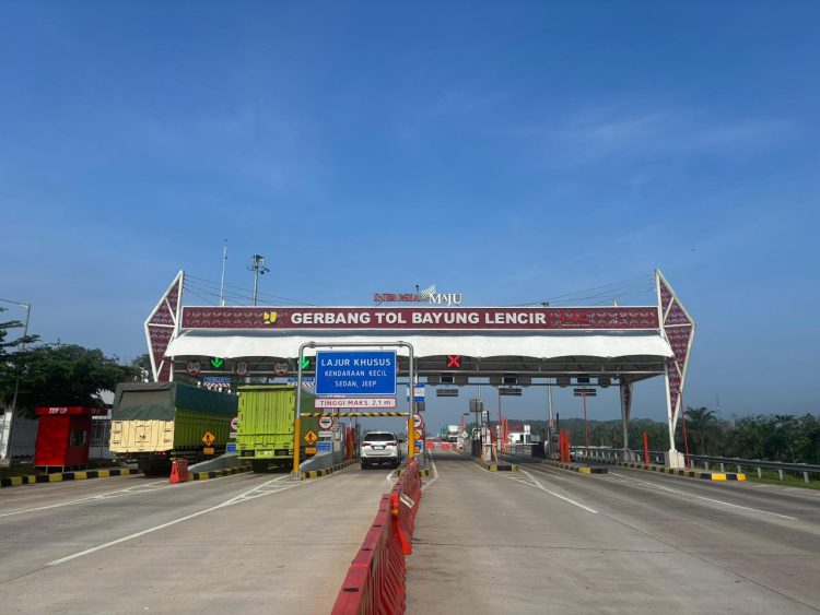 Gerbang Tol Bayung Lencir di ruas Tol Betung–Tempino–Jambi (Dok. Humas HK)