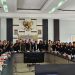 Pengurus KONI dan FORKI Jambi bersama para atlet karate saat pelepasan tim menuju Kejuaraan Nasional Karate di Bandung, Jawa Barat, Rabu (6/5/2026). (Dok. Redaksi)