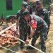 Danrem 042/Gapu Brigjen TNI Nyamin bersama jajaran meninjau progres pembangunan program TMMD ke-128 di Desa Seko Besar, Kabupaten Sarolangun. (Dok. Penerem)
