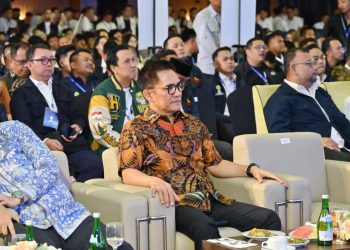 Kapolda Jambi Irjen Pol. Krisno H. Siregar saat menghadiri Debat Perdana Calon Ketua Umum BPP HIPMI masa bakti 2026–2029 di BW Luxury Hotel, Kota Jambi, Sabtu (9/5/2026). (Dok. Redaksi)