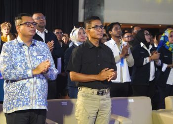 Danrem 042/Gapu Brigjen TNI Nyamin menghadiri Debat Perdana Calon Ketua Umum BPP HIPMI masa bakti 2026–2029 di BW Luxury Hotel, Kota Jambi, Sabtu (9/5/2026). (Dok. Penrem)