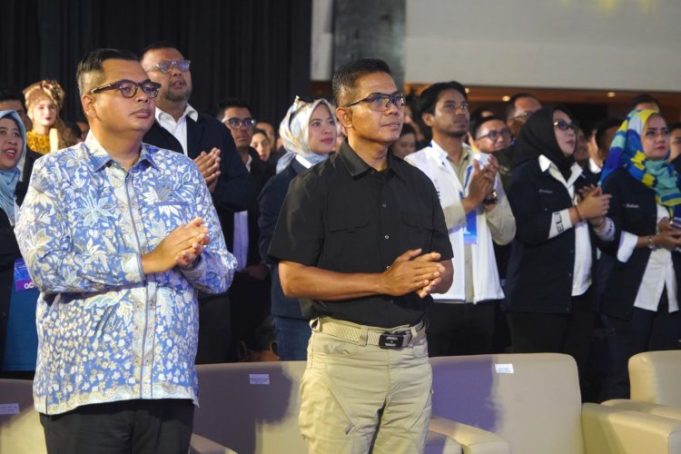 Danrem 042/Gapu Brigjen TNI Nyamin menghadiri Debat Perdana Calon Ketua Umum BPP HIPMI masa bakti 2026–2029 di BW Luxury Hotel, Kota Jambi, Sabtu (9/5/2026). (Dok. Penrem)