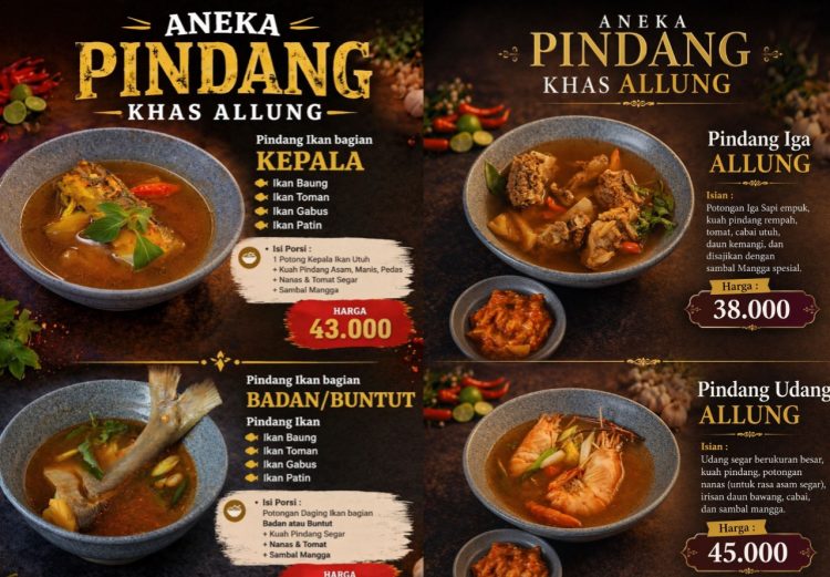 Aneka menu pindang khas Dapur Allung (Dok. Wily)