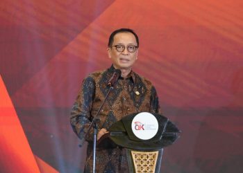 Kepala Eksekutif Pengawas Perbankan OJK, Dian Ediana Rae, menyampaikan sambutan dalam Sarasehan Industri Perbankan di Bank” di Jakarta, Selasa (12/5/2026). (Dok, Humas OJK)