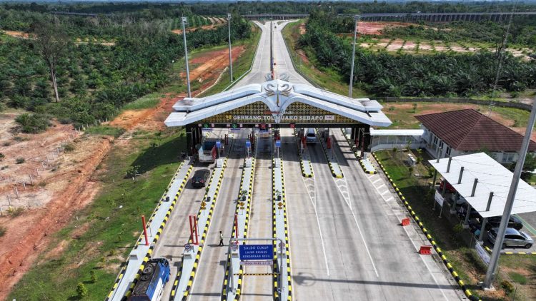 Suasana Gerbang Tol Muaro Sebapo di ruas Tol Betung–Tempino–Jambi (Dok. Humas HK)