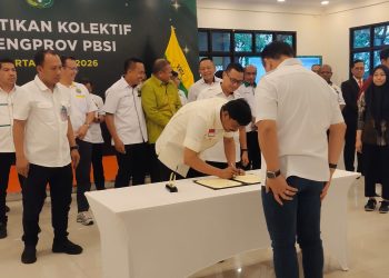 PBSI Bengkulu resmi dilantik dalam pelantikan kolektif Pengprov PBSI se-Indonesia di Jakarta, Selasa (12/5/2026). (Foto:ist)