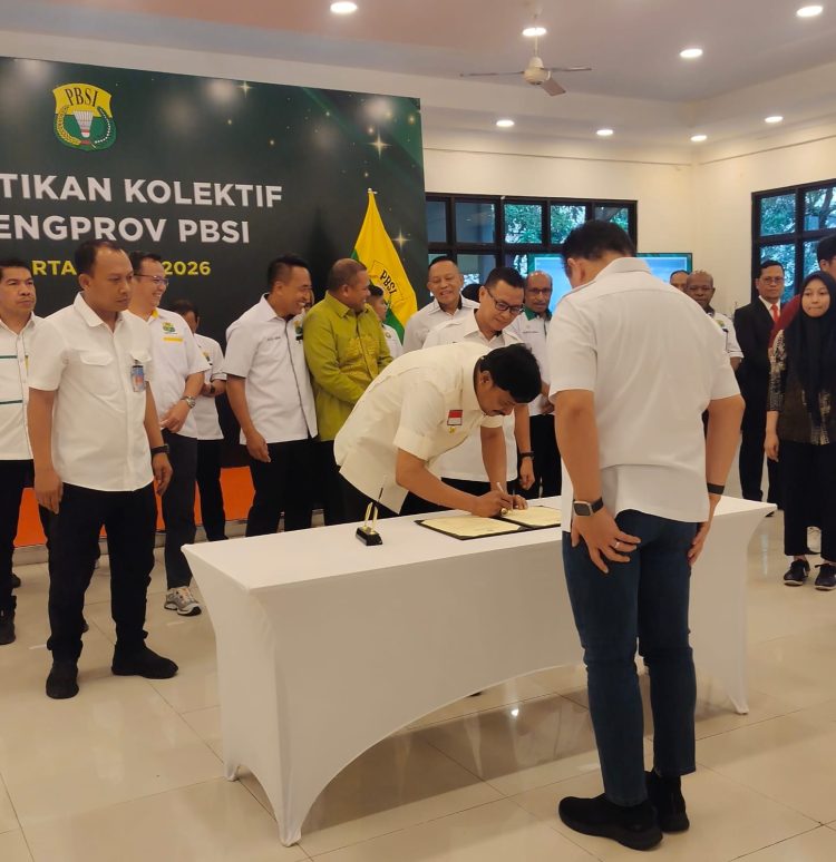 PBSI Bengkulu resmi dilantik dalam pelantikan kolektif Pengprov PBSI se-Indonesia di Jakarta, Selasa (12/5/2026). (Foto:ist)