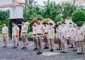 Kantor Pertanahan Kabupaten Bengkulu Tengah melaksanakan apel pagi rutin yang diikuti seluruh pegawai, Senin (11/5/2026). (Foto:ist)